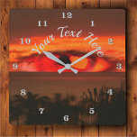 Horloge Carrée Oeil couchant 2106<br><div class="desc">Peinture Collection "Sunset Eye 2106" Personnalisez la page du produit ou cliquez sur le bouton "Personnaliser" pour obtenir plus d'options de conception. Design créé à partir de ma peinture "Sunset Eye 2106" capturant un coucher de soleil du balcon de mes amis et imaginait cet oeil dans la formation de nuages....</div>