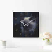 Horloge Carrée Oeil de chat (Maison)