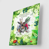 Horloge Carrée Oh, il va s'adapter ! 1 (Angle)