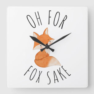Horloge Carrée Oh pour Fox Sake
