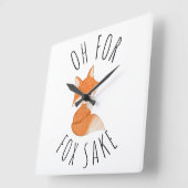 Horloge Carrée Oh pour Fox Sake (Angle)