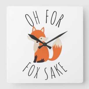 Horloge Carrée Oh pour Fox Sake