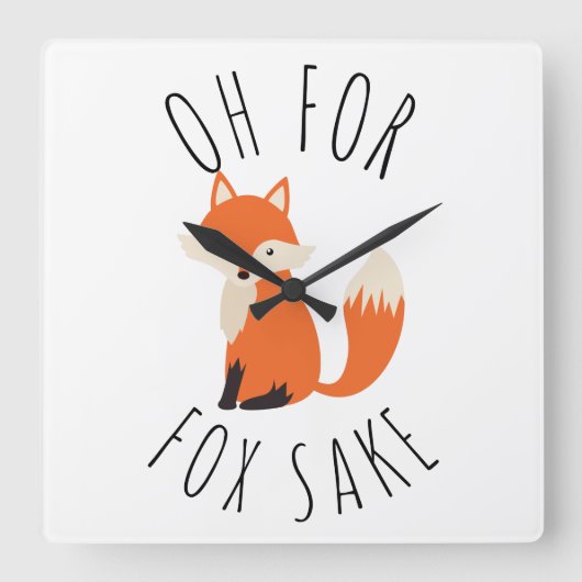 Horloge Carrée Oh pour Fox Sake (Recto)