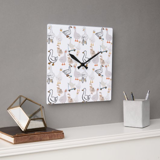 Horloge Carrée oie (Bureau)