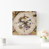 Horloge Carrée Oiseau (Maison)