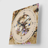 Horloge Carrée Oiseau (Angle)