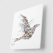 Horloge Carrée Oiseau (Angle)