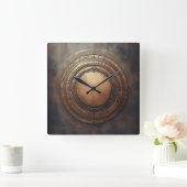 Horloge Carrée old bronze circle (Maison)