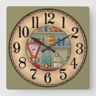 Horloge Carrée Old Time Store