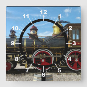 Horloge Carrée Old train engine