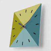 Horloge Carrée Olive Green (Angle)