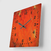 Horloge Carrée Ombres Adobe (Angle)