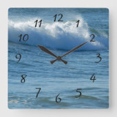 Horloge Carrée Ondes océaniques (Recto)