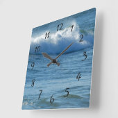 Horloge Carrée Ondes océaniques (Angle)