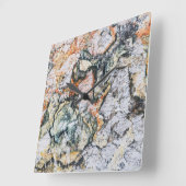 Horloge Carrée Onyx Stone Pattern (Angle)