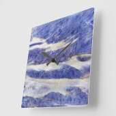 Horloge Carrée Onyx Stone Pattern (Angle)