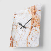 Horloge Carrée Onyx Stone Pattern (Angle)