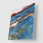 Horloge Carrée Onyx Stone Pattern (Angle)