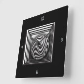 Horloge Carrée Optics thru Shapes (Angle)
