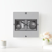 Horloge Carrée Optics thru Shapes (Maison)