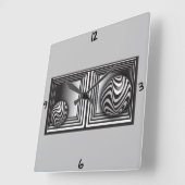 Horloge Carrée Optics thru Shapes (Angle)