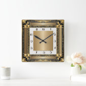 Horloge Carrée Or Art déco (Maison)