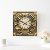 Horloge Carrée Or Art déco (Maison)