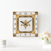 Horloge Carrée Or Art déco (Maison)