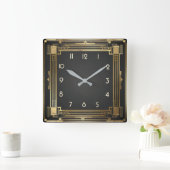 Horloge Carrée Or Art déco (Maison)