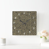 Horloge Carrée Or Scratch Doré Glamour Moderne (Maison)