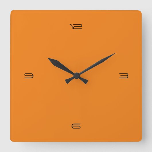 Horloge Carrée Orange (Recto)