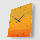 Horloge Carrée Orange (Angle)