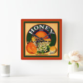 Horloge Carrée Oranges Square Wall Clock (Maison)