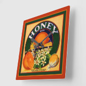 Horloge Carrée Oranges Square Wall Clock (Angle)