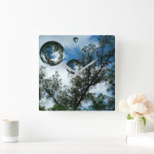 Horloge Carrée Orbes flottantes (Maison)