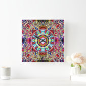 Horloge Carrée Orbz Kaleid (Maison)