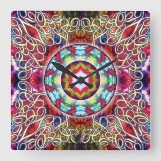 Horloge Carrée Orbz Kaleid (Recto)