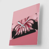 Horloge Carrée orchidée (Angle)