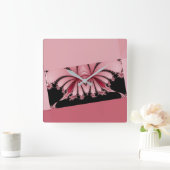 Horloge Carrée orchidée (Maison)