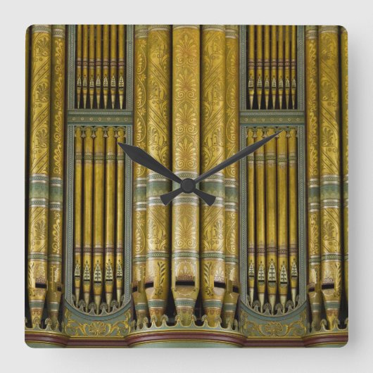 Horloge Carrée Organe pipes square clock (Recto)