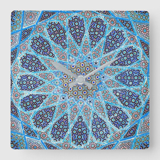 Horloge Carrée Orientation bleue (Recto)