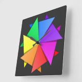 Horloge Carrée origami (Angle)