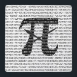 Horloge Carrée Original black number pi day mathematical symbol<br><div class="desc">Original black number pi day mathematical symbol</div>
