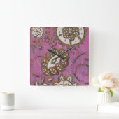 Horloge Carrée Ornement rayonnant II (Maison)