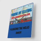 Horloge Carrée Où L'Horloge RV Reste (Angle)