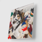 Horloge Carrée Où Se Trouve L'Horloge Du Mur Du Chat (Angle)