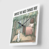 Horloge Carrée Où Sont Les Choses Sauvages | Scène 3 (Angle)