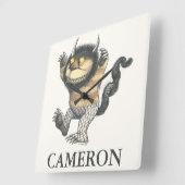 Horloge Carrée Où sont les choses sauvages | Wild Thing | Ajouter (Angle)