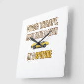 Horloge Carrée Oubliez la thérapie, Triumph Spitfire (Angle)