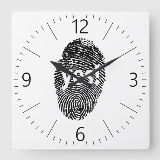 Horloge Carrée Oui : empreinte digitale (Recto)